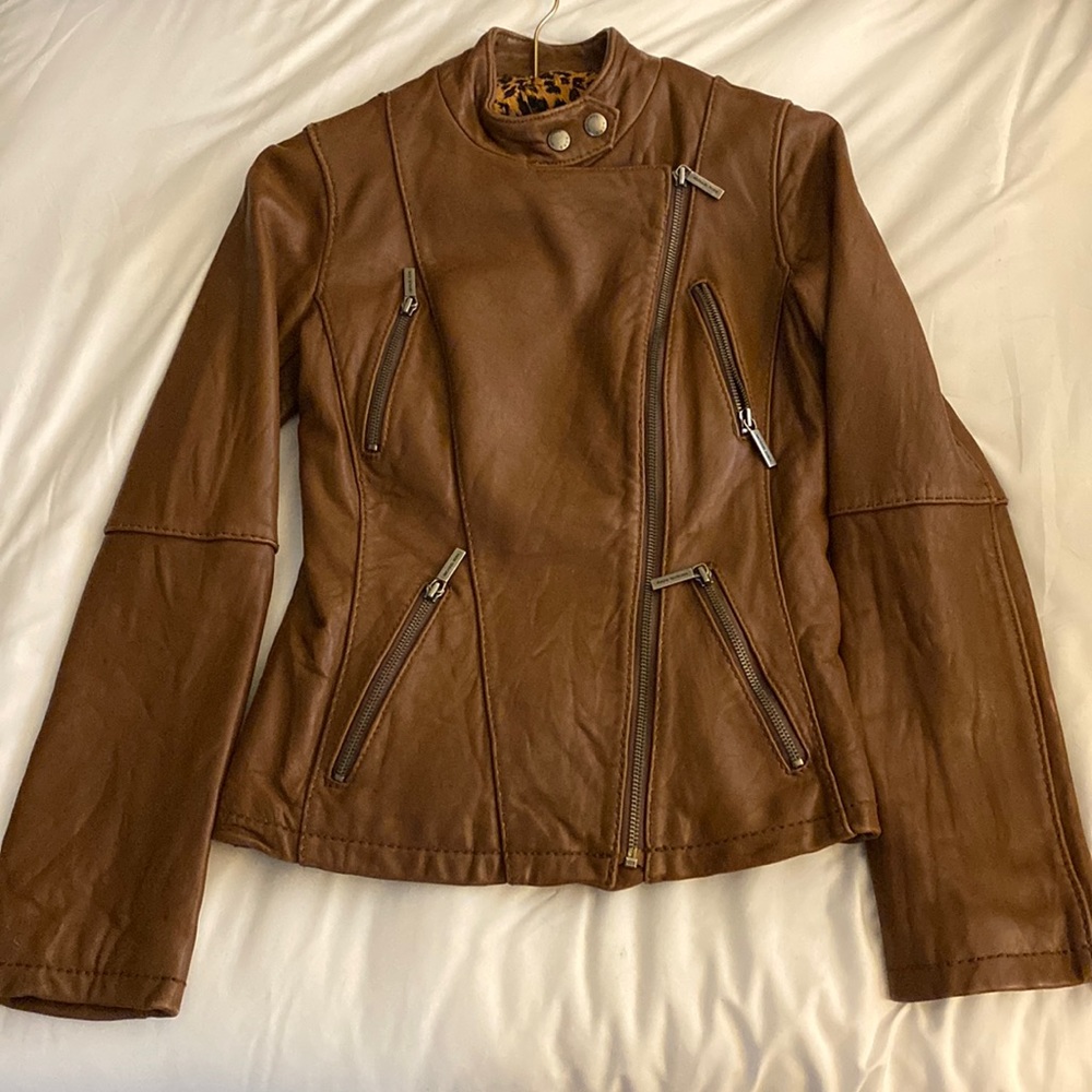 Women’s Michael Kors leather jacket size small